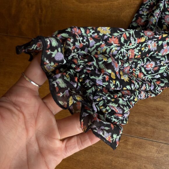 Anthropologie Floral Smocked Puff-Sleeve Blouse – XS - Picture 4 of 7